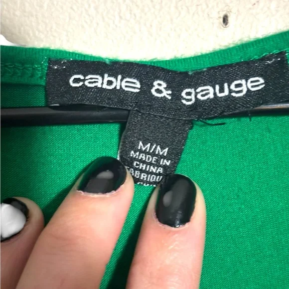 Cable & Gauge NWOT Forest Green Cotton High Low Scoop Neck Relaxed Tank Top - Picture 7 of 15